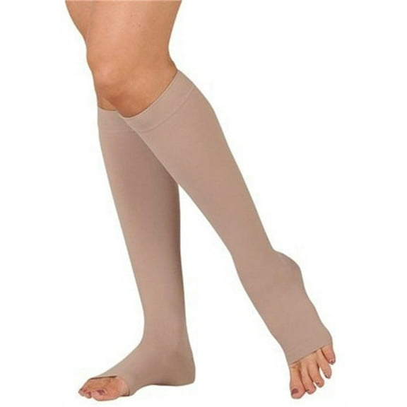 Juzo 3512 Dynamic (Varin) Soft Open Toe Max Knee Highs w/Sili Band - 30-40mmHg Short Max Beige V