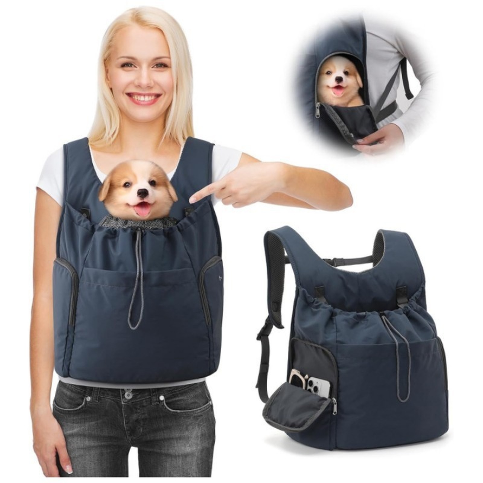 30-40L Large Capacity Pet Travel Chest Backpack Adjustable Strap, Suitable For Small Medium Dogs Cats, Breathable Portable Outdoor Hiking Camping