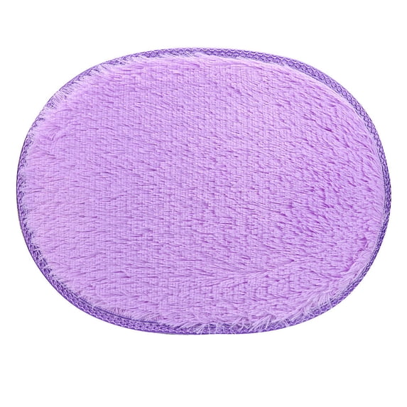 30*40cm Oval Anti-Skid Rug - Shaggy Area Mat for Bedroom, Bathroom & Doorways | Soft Plush Floor Decor with Anti-Slip Backing | Cozy Shag Rug for Home Interior Design(Purple)