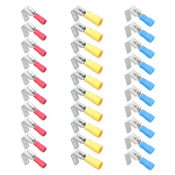 30/40pcs Half Insulated Piggybacks Spades Connectors Simple Installs for Cables