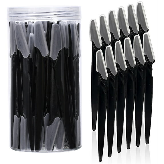 30/40pcsbrow Razor and Face Razor for Women and Men, Eyebrow Hair Trimmer and Shaver with Protective Cover,Safe