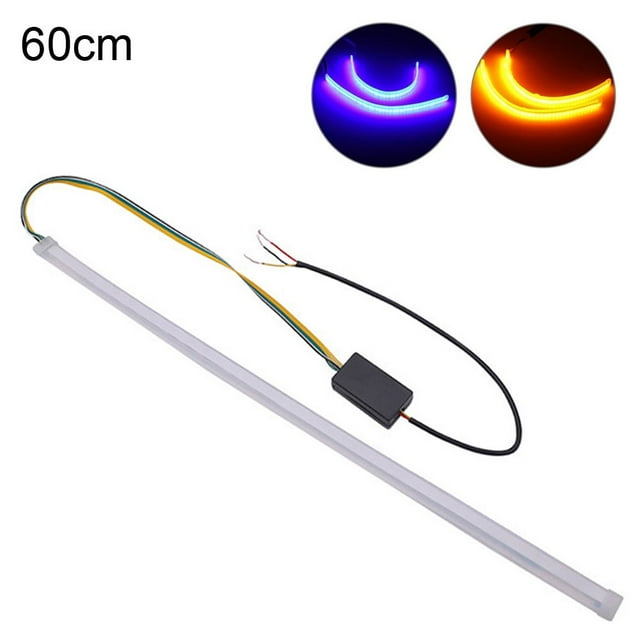 30/45/60cm Ultrathin Dual Color LED Auto Car DRL Daytime Running Light