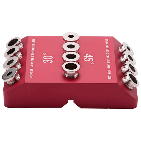 30/45/90 Angle Drill Hole Guide Jig for Angled and Straight Hole,Cable Railing Lag Screw Drilling Template,1PCS