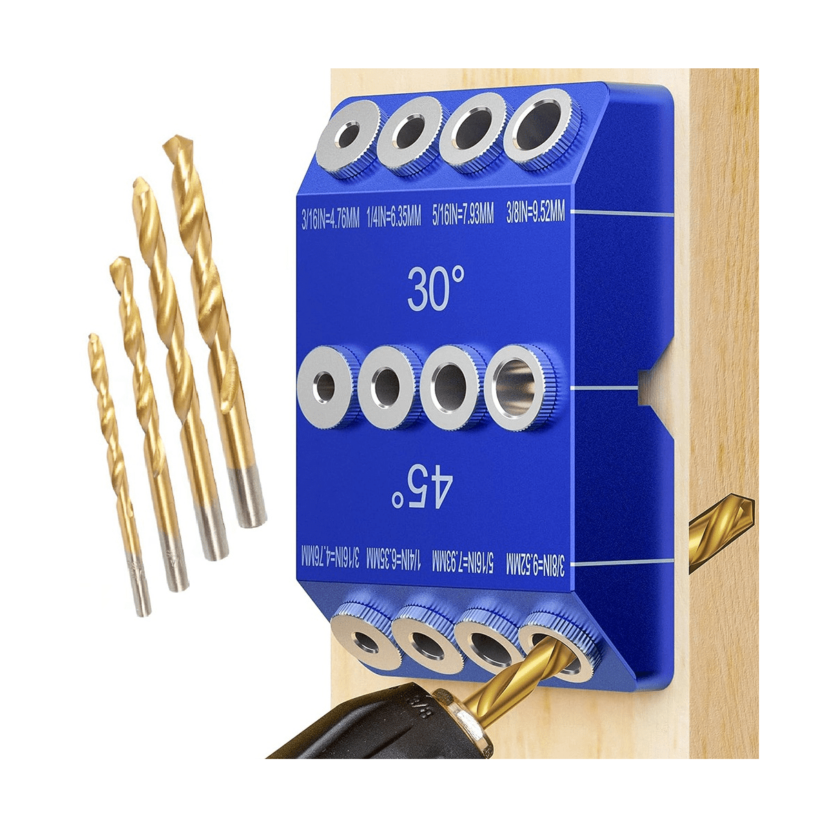 30 45 90 Degree Angle Drill Guide Jig, Jig for Angled Holes and ...