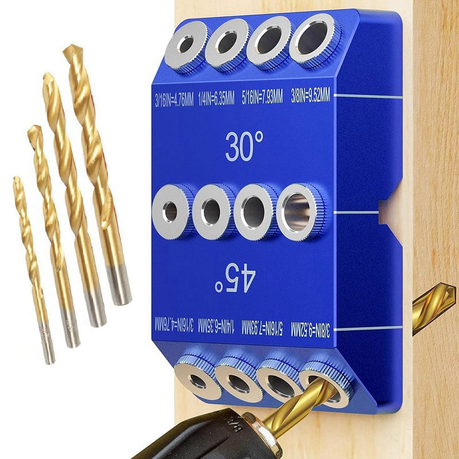 30 45 90 Degree Angle Drill Guide Jig, Drill Jig for Angled Holes and