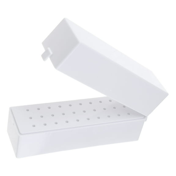 30/48 Holes Nail Art Drill Bits Storage Box Grinding Polish Head Bit Holder Display Nail Drill Bit Organizer Nail Stand