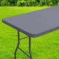 thumbnail image 1 of 30*48 Inch Elastic Fitted Tablecloth For Rectangle Tables, Designed With Elastic Hem For Snug Fit, Stretchable Washable Material For Outdoor Camping Banquet Patio Use, 1 Piece, 1 of 7