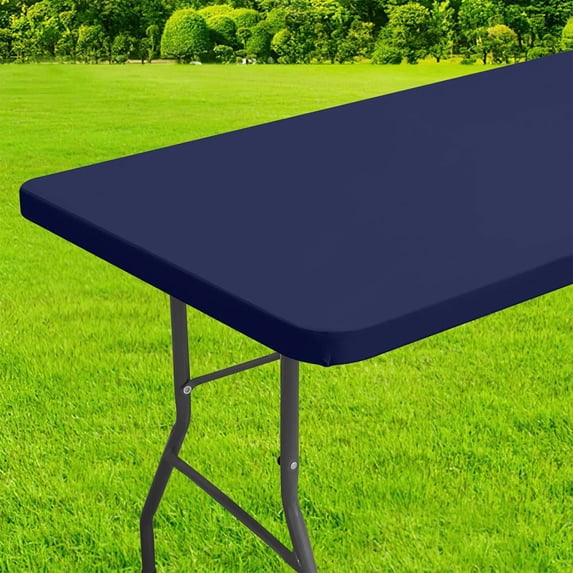 30*48 Inch Elastic Fitted Tablecloth For Rectangular Dining And Picnic Tables, Securely Fits Rectangular Surfaces Without Slipping, Stretchable & Washable Material For Convenient