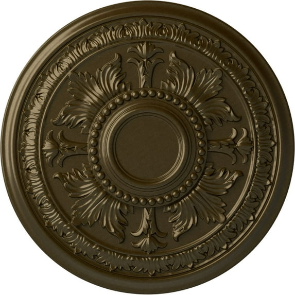 30 5/8"OD x 2 1/2"P Tellson Ceiling Medallion (Fits Canopies up to 6 3/4"), Hand-Painted Brass