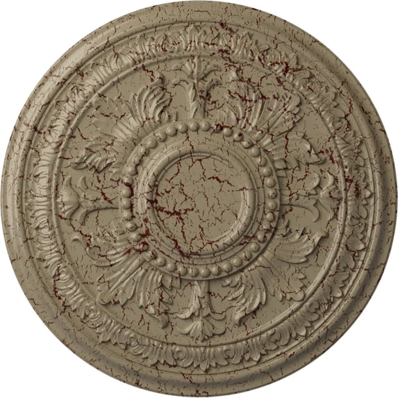 30 5/8"OD x 2 1/2"P Tellson Ceiling Medallion (Fits Canopies up to 6 3/4"), Hand-Painted Gobi Desert Crackle