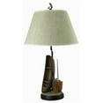 thumbnail image 1 of 30.5" Height Resin Table Lamp in Ligneus-Color:Sable,Finish:Ligneus,Material:Linen,Shape:Round Hardback,Style:Tropical,Wattage:150W, 1 of 2