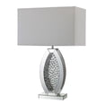 thumbnail image 1 of 30.5 in. Neville Crystal Ice Mirror Rectangular Table Lamp, Silver, 1 of 1