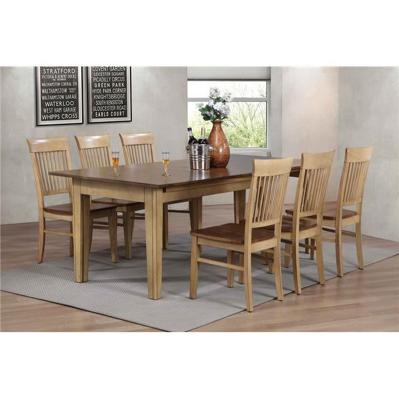30.5 x 62 x 40 in. Brook Rectangular Extension Dining Table 7