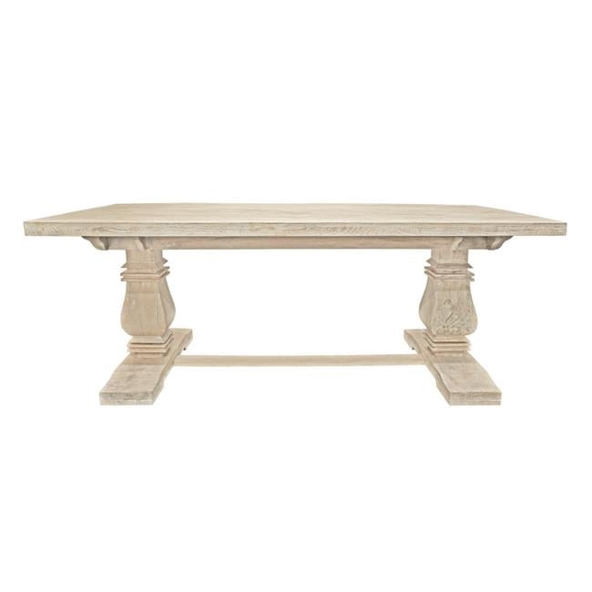 30.5 x 81 x 39 in. Light Brown Rectangular Solid Wood Dining Table ...