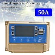 30/50/60A MPPT Bluetooth Solar Charge Controller Charger 12V 24V Lithium Battery