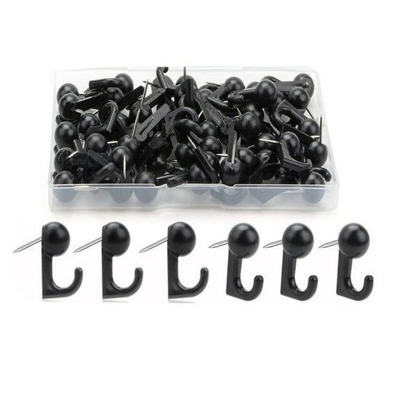 30/50 Pcs Push Pin Hooks Thumb Tacks Plastic Decorative Wall Push Pins with Hooks for Cork Board Bulletin Board