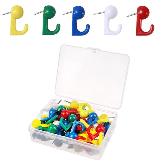30/50 Pcs Push Pin Picture Hooks Cork Board Hooks Bulletin Board Hooks for Bulletin Board