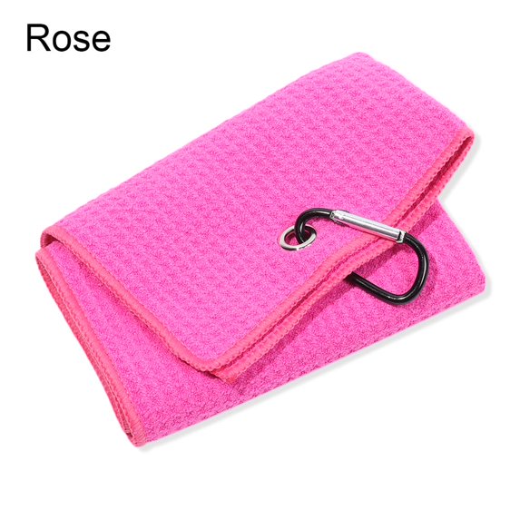 30*50cm Balls Hands High Water Absorption Cleaning Towels Cleans Clubs Golf Towel With Carabiner Hook ROSE