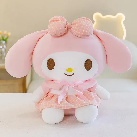 30-55cm Sanrio Cartoon Kuromi Melody Sweet Series Stuffed Plush Doll Toy Soft Pillow Home Sofa Kawaii Girl BirthdayChristmasGift