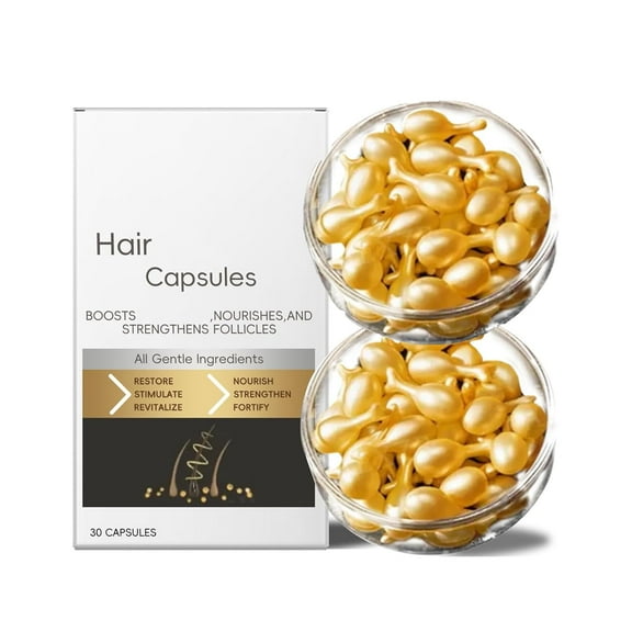 30/60/90pcs Hair Nourishing Capsules for Thickness and Volume, Hair Follicle Nourishing Capsules Prevent Hair Loss, Strengthening Hair Revival, Reduce Hair Loss, Hair After Dyeing and Perming