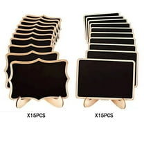 30/60 Pack Mini Chalkboard Signs for Food with Easel Stand, Small Chalk Board for Wedding Signs, Food Signs, Place Cards, Message Board, Party Supplies and Event Decorations - with Reusable Labels