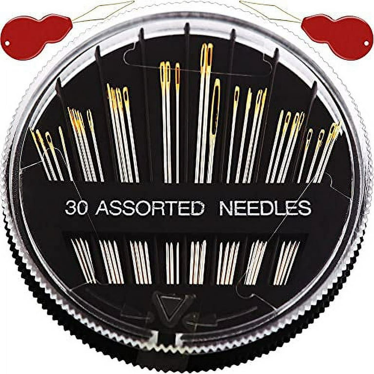 30/60Pack Premium Sewing Needles for Hand Sewing Repair, 6 Sizes Assorted  Needles with 2 Threaders, Sewing Needles for Handsewing, Large Eye  Stitching
