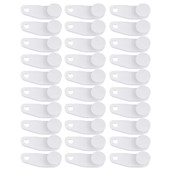 30/60Pcs Curtain Track Hooks Replacement White PVC Track Gliders Traverses Rod Slides for Window Door Home Decors