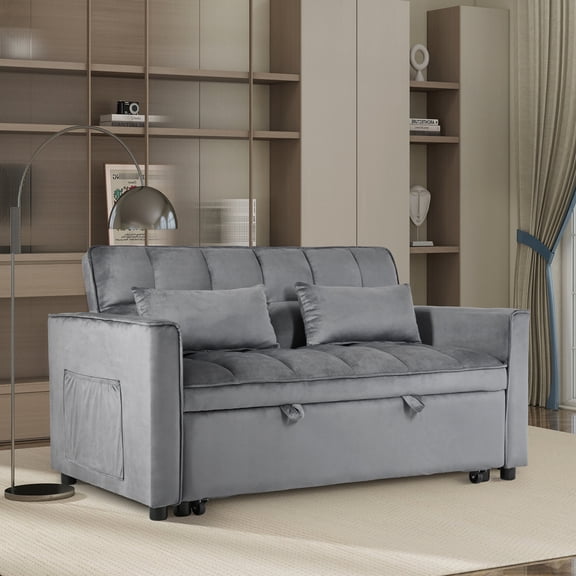 30.61 in Wide - Pull Out into Sleeper Bed with Handle - Office Use - Easy Conversion and Storage
