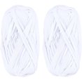 thumbnail image 1 of 30.62 Yards 0.75 Inch White Cloth Yarn Ribbon Fabric Fold Bias Binding Tape Crochet Line Handwoven Hook Wrapped Matt Satin Strip for Sewing Making Clothes Shirts Bags Hats DIY Crafts Supply, 1 of 8