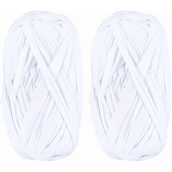 30.62 Yards 0.75 Inch White Cloth Yarn Ribbon Fabric Fold Bias Binding Tape Crochet Line Handwoven Hook Wrapped Matt Satin Strip