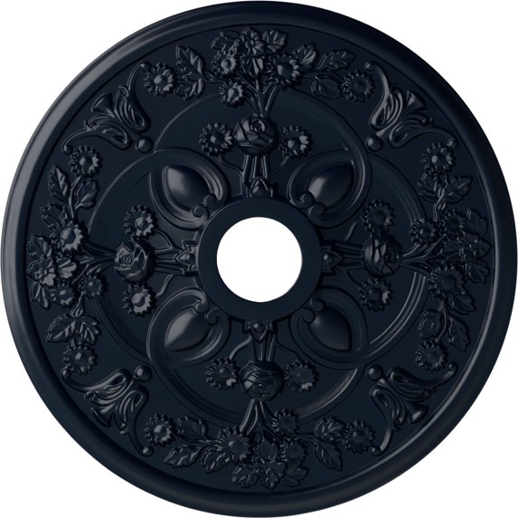 30 7/8"OD x 3 5/8"ID x 1 3/8"P Rose Ceiling Medallion Midnight Dream Finished