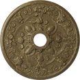 thumbnail image 1 of 30 7/8"OD x 3 5/8"ID x 1 3/8"P Rose Ceiling Medallion Mississippi Mud Crackle Finished, 1 of 5