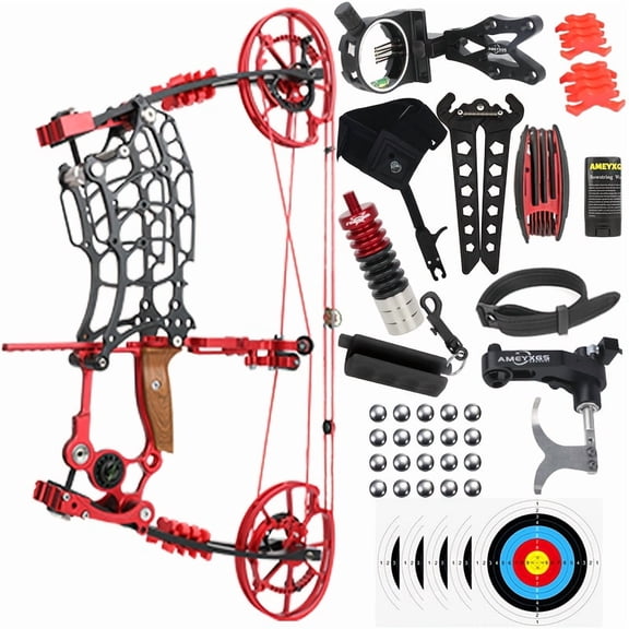 30-70lbs Adjustable Dual Purpose Bow Set for Adults - High-Quality Aluminum Alloy, Right-Handed