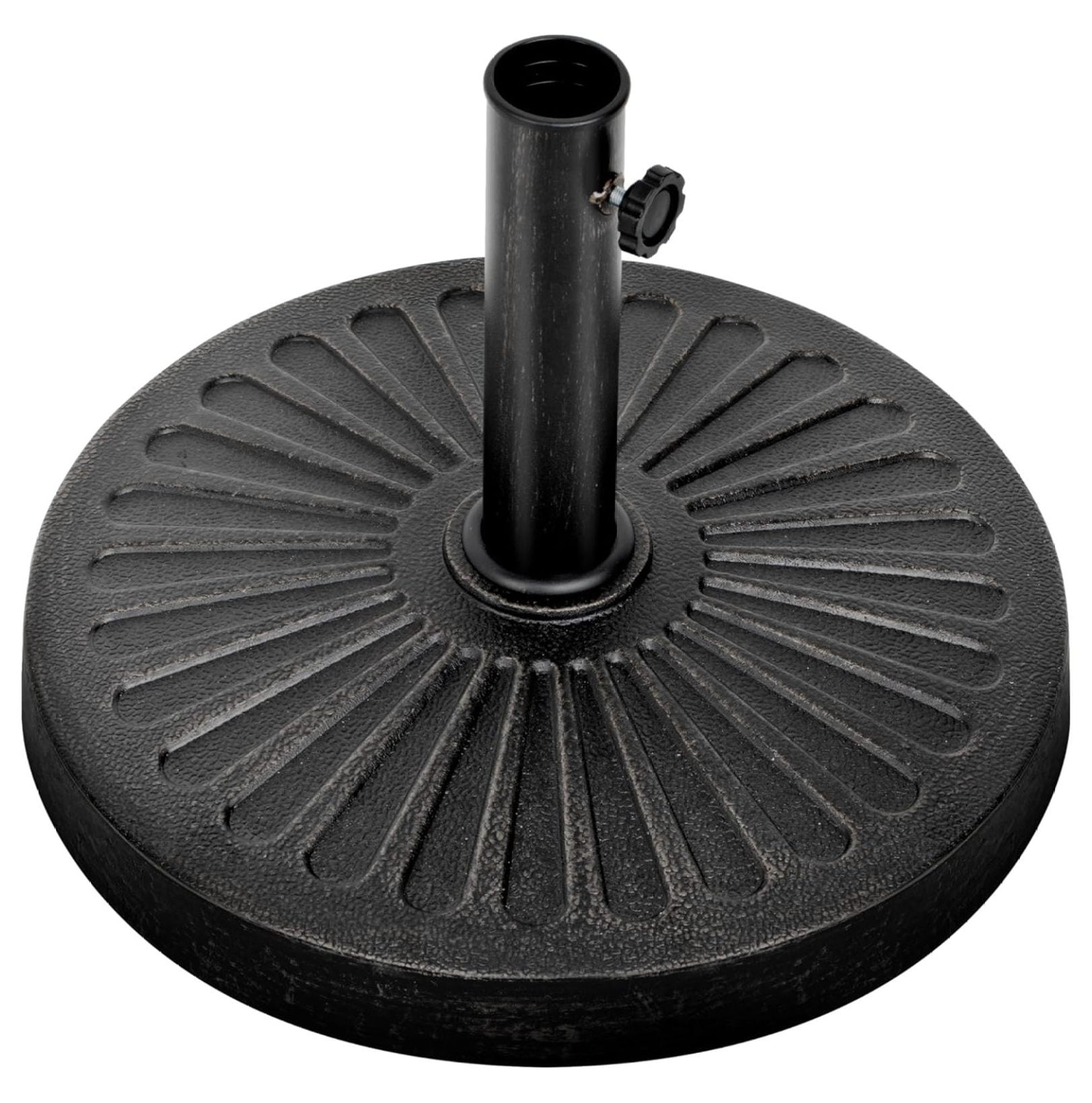 30.86lbs 18.11" Market Umbrella Base Heavy Duty Round Stand for Patio Outdoor, Deck, Black