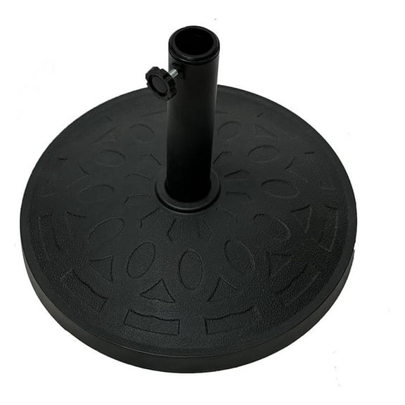 30.8lb Patio Umbrella Base, Heavy Duty Round Stand Pre-Filled - Outdoor Table Base, Black