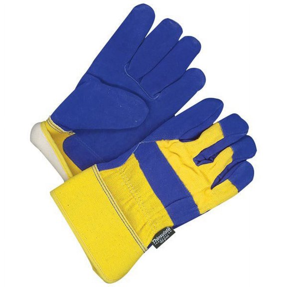 30-9-473TFL-XL Fitter Glove Split Cowhide Lined Thinsulate C100 Blue/Gold, Size XL