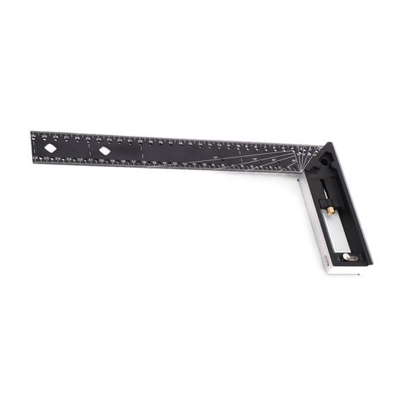 30-90 Degree Square with Marking Hole Measuring Ruler 12inch Combination Square for Measuring Woodworking