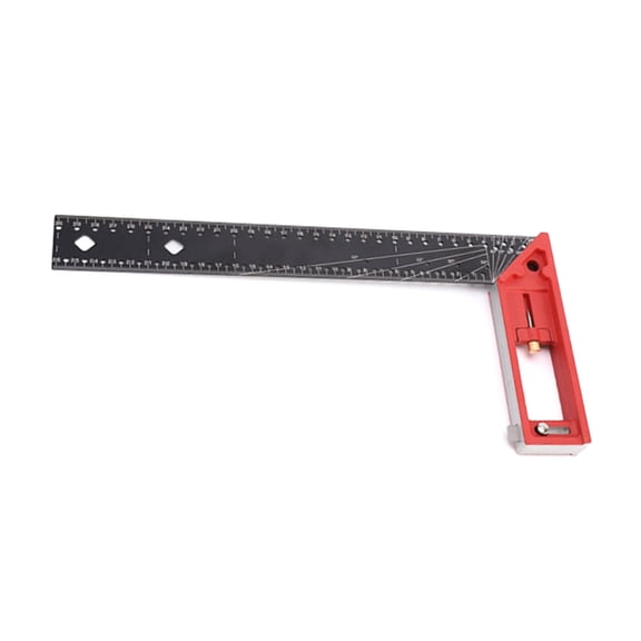 30-90 Degree Square with Marking Hole Measuring Ruler 12inch Combination Square for Measuring Woodworking