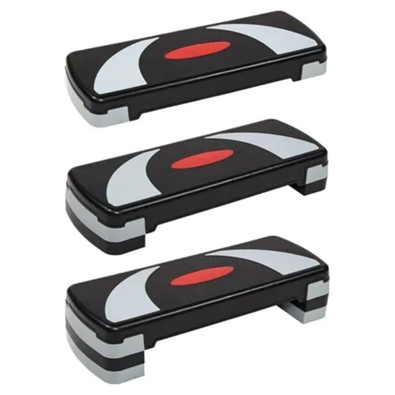 30" Aerobic Step Platform Stepper Adjust 4"-6"-8" Fitness Step Exercise w/Risers