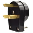 thumbnail image 1 of 30 Amp 125-Volt 2-Pole/3-Wire NEMA TT-30P Angle Travel Trailer Plug, Black 4507, 1 of 7