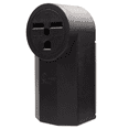 thumbnail image 1 of 30 Amp 250V, NEMA 6-30R Surface Mount Power outlet, Straight Blade Range and Dryer Outlet Grounding, Black 2201, 1 of 2