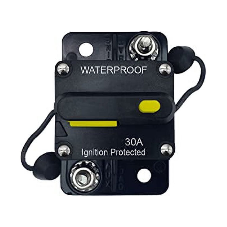 60A Manual Reset Circuit Breaker - 12V-72V DC Waterproof Surge Protector For Car, RV, Boat, Marine