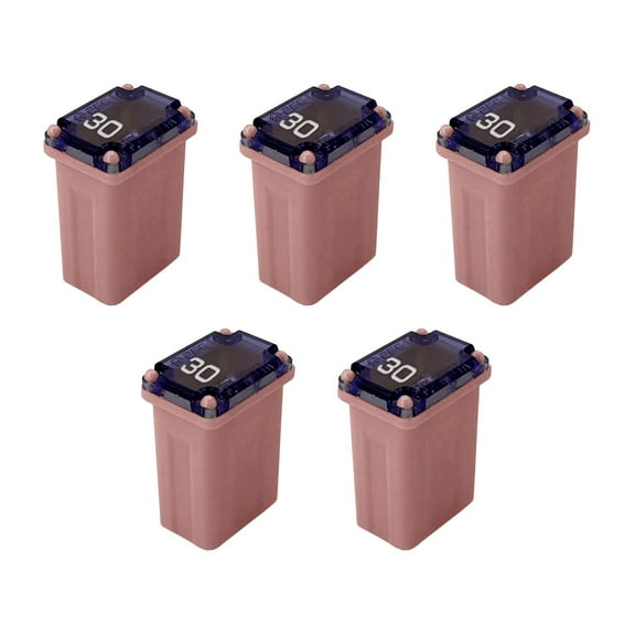 30 Amp M-Case Micro FMM Fuse 15mm for Pickup Trucks, Cars and SUVs (30A, 5 Pack)