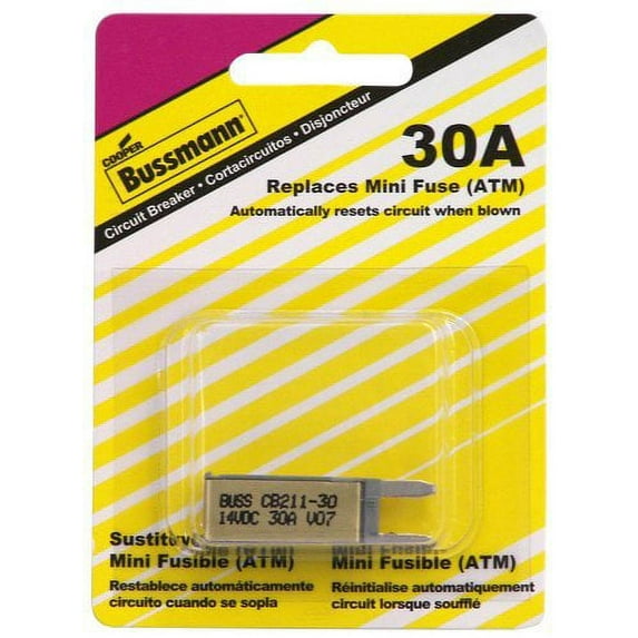 30 Amp Mini Type I Auto Reset Plug In Breaker