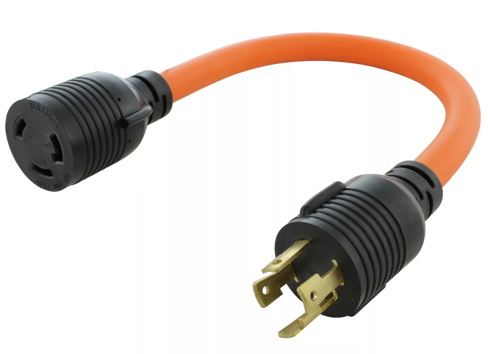 30 Amp NEMA L14-30P to 30 Amp NEMA L6-30R 250V Adapter Cord by AC WORKS