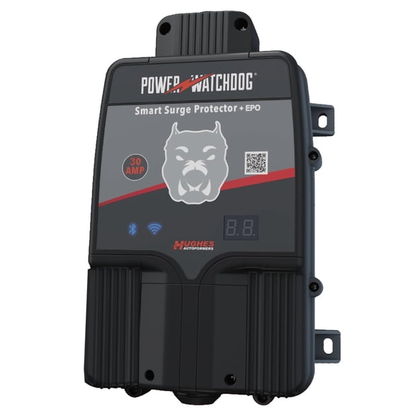 Power Watchdog PWD30EPOHW 30 Amp Smart RV Hardwired Surge Protector - Emergency Power Off (EPO) – Wifi Monitoring - Replaceable Surge Module - LED Diagnostics - Durable for RV Campsite Use