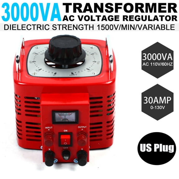 30 Amp Variac Transformer Variable AC Voltage Regulator Metered 3000VA 0-130V Used In Homes, Offices, Or Industrial Environments