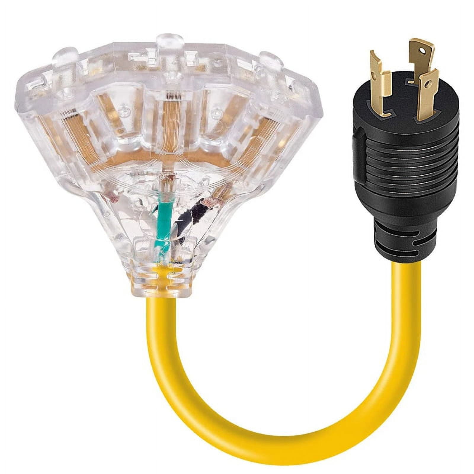 30 Amp to 110 Adapter Generator Powers Cord,30 Amp to 15 Amp Generator