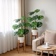 thumbnail image 1 of 30'' Artificial Monstera Deliciosa Plant with White Pot, 2 pcs / set, 1 of 12