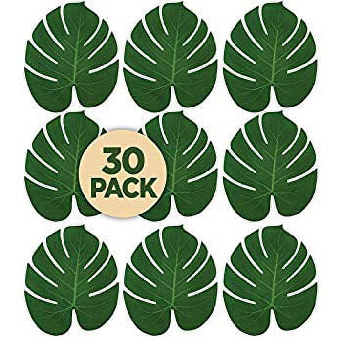 30 Artificial Palm Leaves for Party Table Decoration, Imitation
